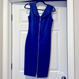 Women’s size 6 blue and gold dress